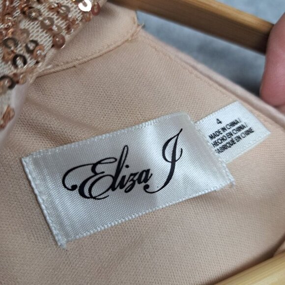 Eliza J Mock-Neck Sequined Bodycon Dress - Picture 9 of 12